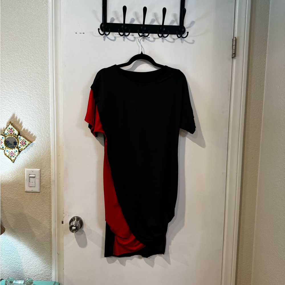 Elegant Black and Red Women's Dress